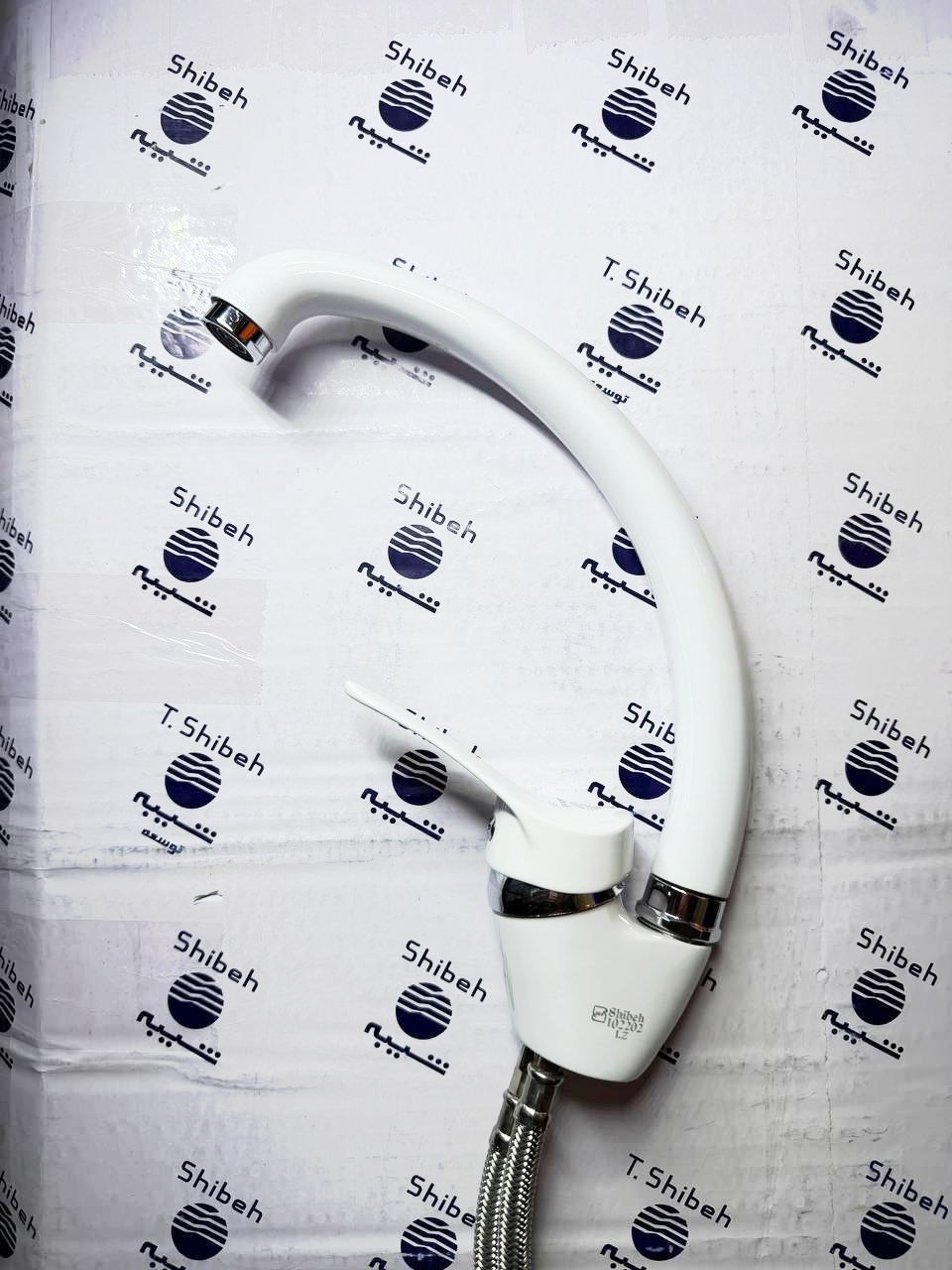 شیر ظرفشویی شیبه مدل آذر سفید کروم